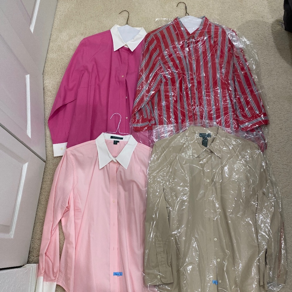 Lauren Ralph Lauren, Women's Button Up  Shirts 2X